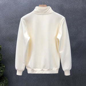 Half-high Zip-neck Pullover Sweatshirt