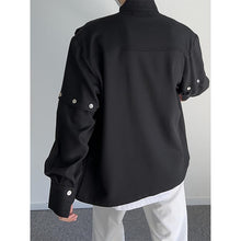 Load image into Gallery viewer, Accordion Pleated Zipper Stand Collar Jacket
