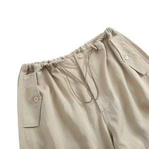 Drawstring High Waist Pocket Trousers