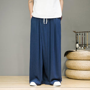 Cotton Linen Casual Loose Wide Leg Pants