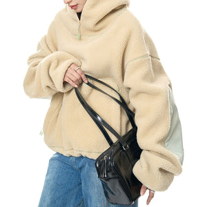 Hooded Warm Lamb Wool Sweatshirt