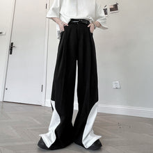 Load image into Gallery viewer, Contrast Color Casual Loose Trousers
