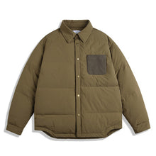 Load image into Gallery viewer, Japanese Retro Water-repellent Duck Down Shirt Down Jacket
