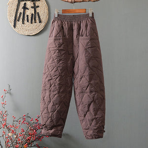 Loose Thick Warm Down Pants