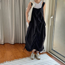 Load image into Gallery viewer, Drawstring Pleated Breathable Work Dress
