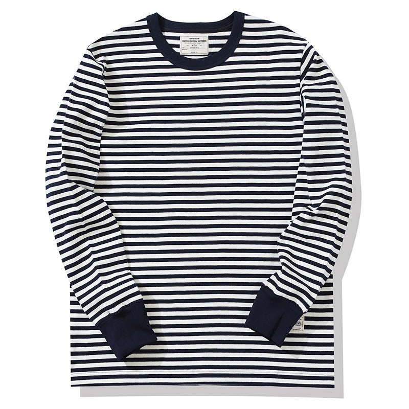 Cotton Pinstripe Long Sleeve T-Shirt