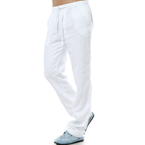 Linen Loose Thin Elastic Waist Pants