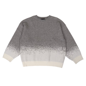 Autumn and Winter Gradient Mid-length Crew Neck Sweater