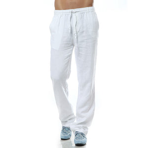 Linen Loose Thin Elastic Waist Pants