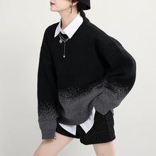 Load image into Gallery viewer, Autumn and Winter Gradient Mid-length Crew Neck Sweater
