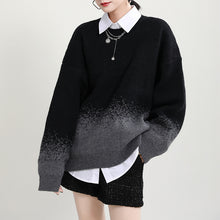 Load image into Gallery viewer, Autumn and Winter Gradient Mid-length Crew Neck Sweater
