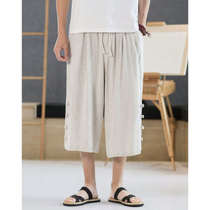 Linen Loose Casual Cropped Pants