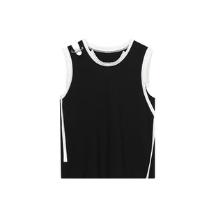 Asymmetric Cutout Sleeveless Tank Top