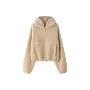 Hooded Warm Lamb Wool Sweatshirt