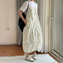 Load image into Gallery viewer, Drawstring Pleated Breathable Work Dress
