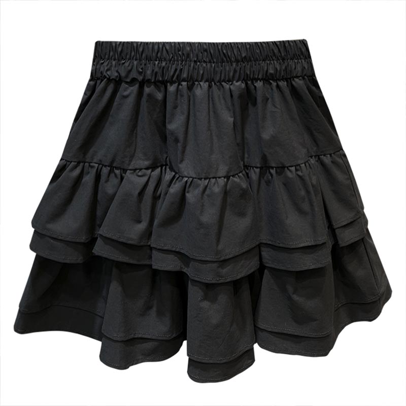 Irregular Wood Ear Stitching Skirt