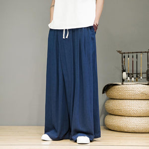 Cotton Linen Casual Loose Wide Leg Pants