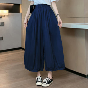 Elastic Waist Loose Bloomers Wide Leg Carrot Harem Pants