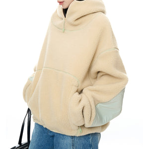 Hooded Warm Lamb Wool Sweatshirt