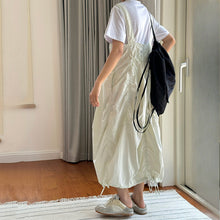 Load image into Gallery viewer, Drawstring Pleated Breathable Work Dress
