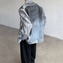 Load image into Gallery viewer, Hand-painted Double-breasted Blazer with Padded Shoulders
