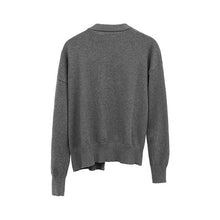 Load image into Gallery viewer, Loose Button Slant Cardigan Sweater
