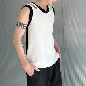 Asymmetric Cutout Sleeveless Tank Top