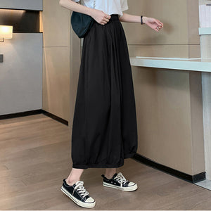 Elastic Waist Loose Bloomers Wide Leg Carrot Harem Pants