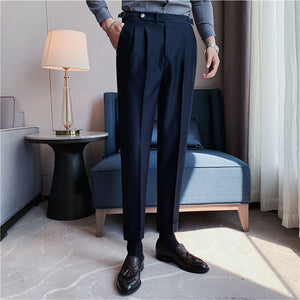 Adjustable Waist Slim Fit Casual Pants