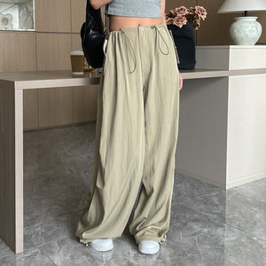 Drawstring High Waist Pocket Trousers