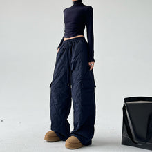 Load image into Gallery viewer, Multi-pocket Workwear Cotton Thickened Wide-leg Pants
