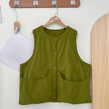 Load image into Gallery viewer, Loose Round Neck Thickened Padded Vest
