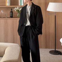 Load image into Gallery viewer, Loose-fitting Jacket Drawstring Straight-leg Suit Trousers Two-piece Suit
