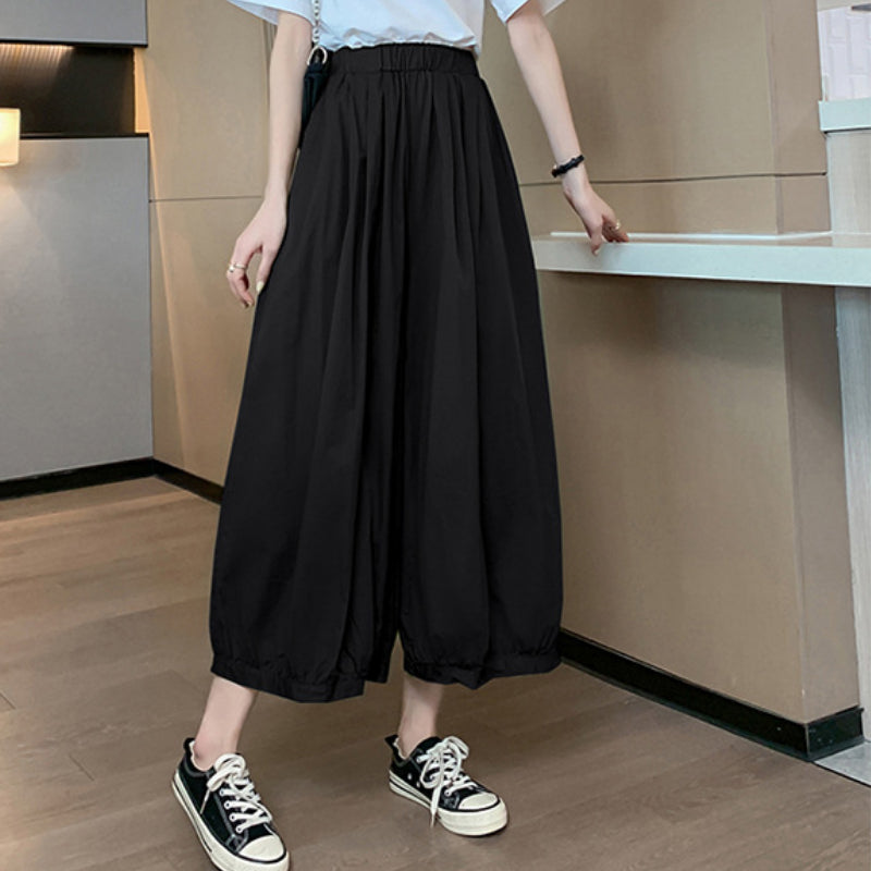 Elastic Waist Loose Bloomers Wide Leg Carrot Harem Pants