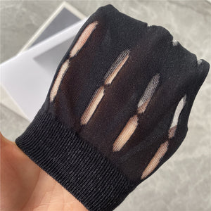 Hollow Irregular Hole Mid-tube Socks