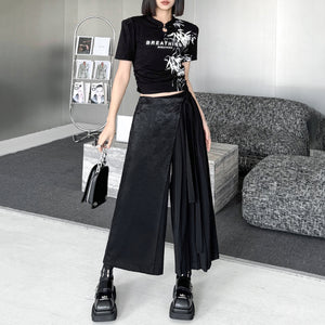 AB Side Spliced Cropped Pants