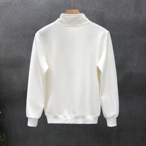 Half-high Zip-neck Pullover Sweatshirt