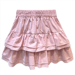 Irregular Wood Ear Stitching Skirt