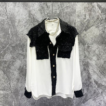 Load image into Gallery viewer, Loose Patchwork Square Collar Casual Jacket
