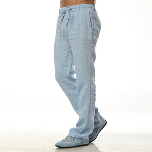 Linen Loose Thin Elastic Waist Pants