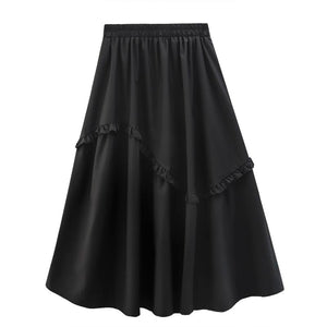 Irregular Wood Ear Stitching Skirt