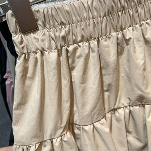 Irregular Wood Ear Stitching Skirt