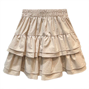 Irregular Wood Ear Stitching Skirt