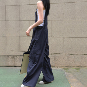 Loose Wide Leg Pocket Overalls