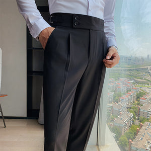 High Waisted Slim-fit Trousers