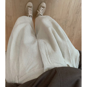 Large Size Thickened Warm Corduroy Wide Leg Pants