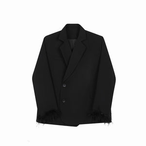 Detachable Fur Cuffs Blazer