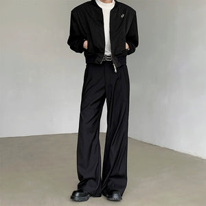 Casual Wide-leg Floor-length Trousers