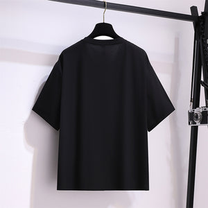 Irregular Suit Button Pocket Short Sleeve T-shirt