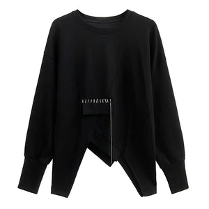 Irregular Long Sleeve Sweatshirt